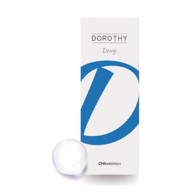 Close-up of Dorothy Dewy Advanced Hydrobooster Skin Booster – premium hyaluronic acid treatment for hydration, elasticity, and luminous skin rejuvenation.