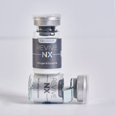 Revive NX Exosomes vials – next-generation regenerative skincare using exosome technology and patented Nidogen-1 to repair, rebuild, and rejuvenate skin.