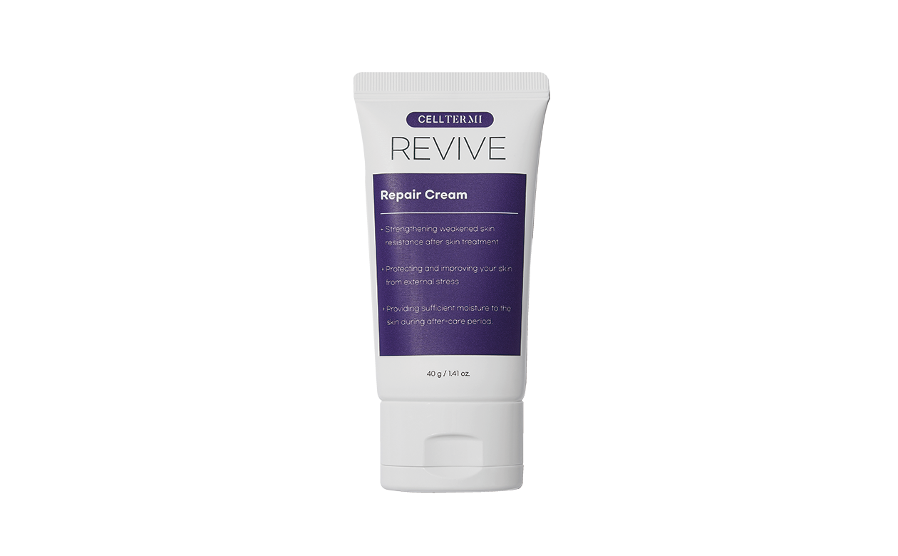 Revive Repair Cream jar – advanced growth factor moisturiser that calms, repairs, and hydrates post-treatment skin for faster recovery and radiant results.