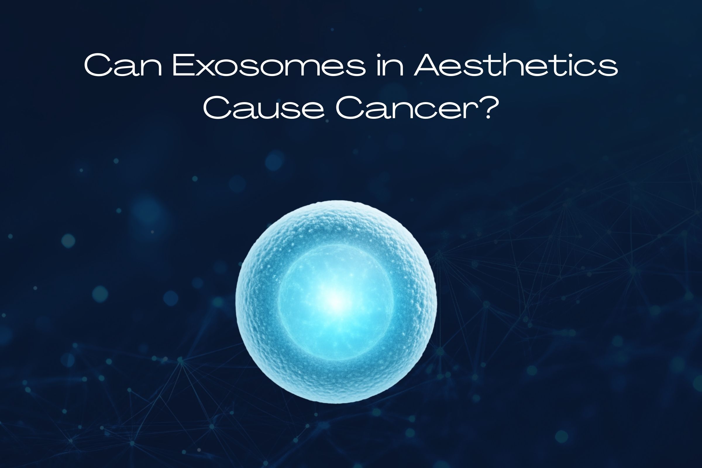 An illustration representing exosome innovation in aesthetics, symbolising the balance between scientific progress and public concern.